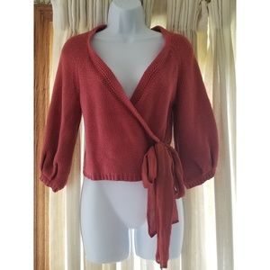 Chunky anthropologie wrap sweater